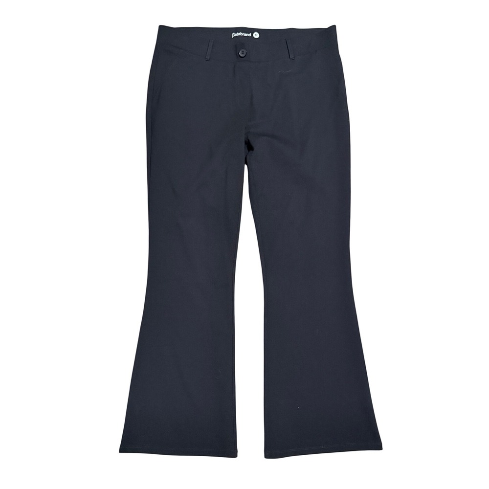 Betabrand Black Dress Pant Yoga Pants Bootcut Plus Size 1X Workwear Ponte Strech